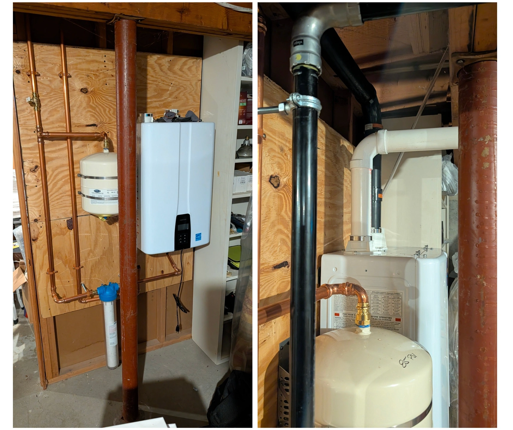 emergency water heater install