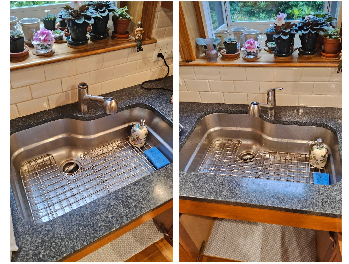 faucet replacement before and after