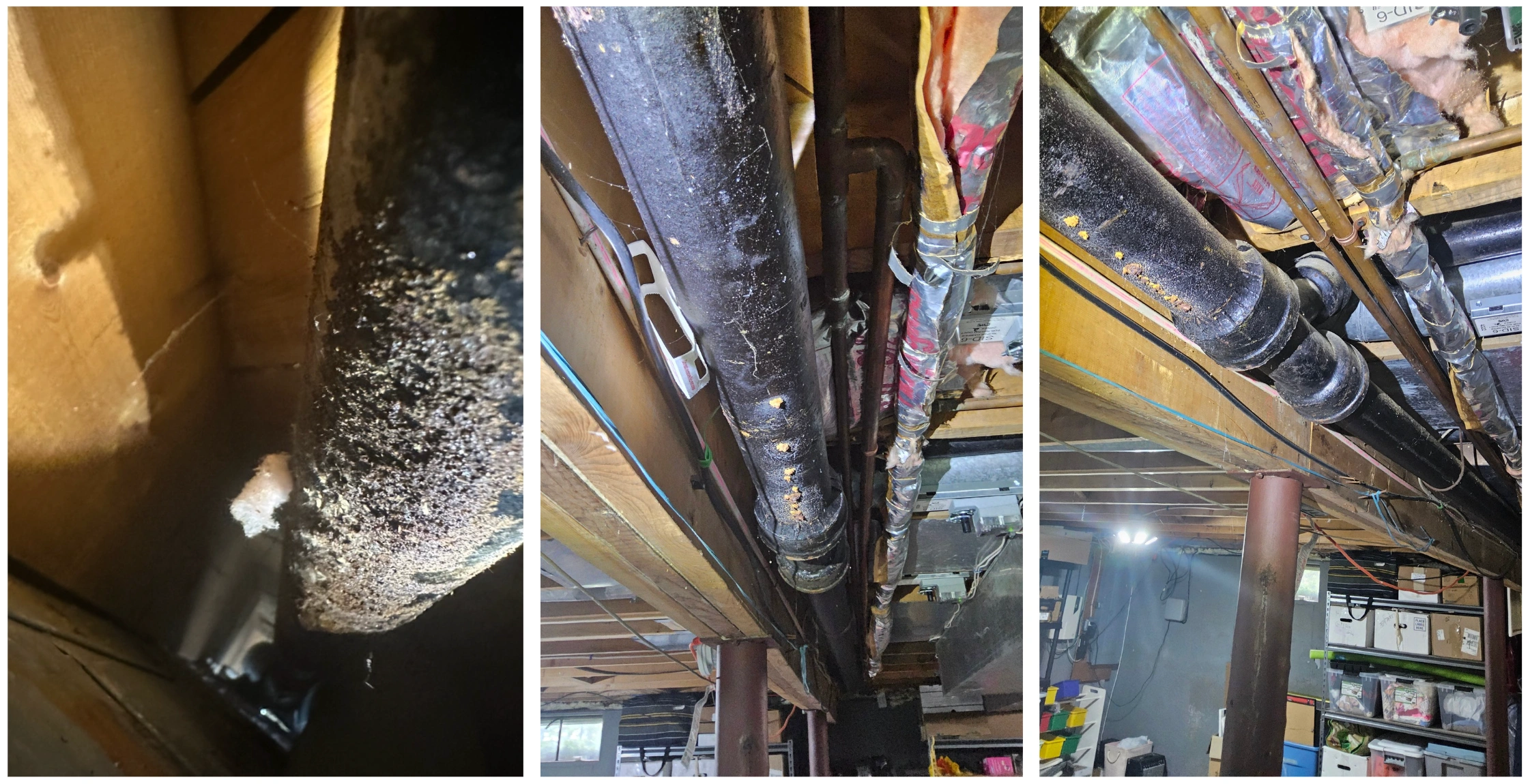 old cast iron pipes
